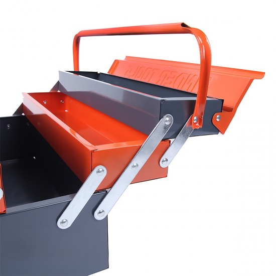 18 Inch Orange Gray Color Three-layer Iron Toolbox