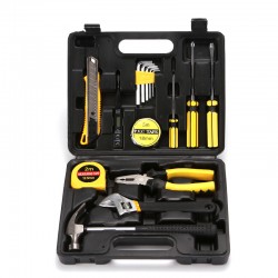 1pc Home Repair Toolbox, Repair Tools, Screwdriver, Meter Ruler, Wrench, Hammer, Vise, Hardware Tools