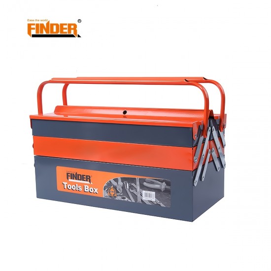 18 Inch Orange Gray Color Three-layer Iron Toolbox