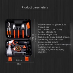 1pc Hardware Toolbox, Garden Gardening Tool Set, Electric Glue Gun Set, Garden Planting Tools, Gift For Gardener