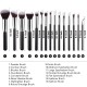 15pcs Professional Make-up Brushes Set Makeup Make Up Beauty Tools Soft Synthetic Hair With PU Leather Case