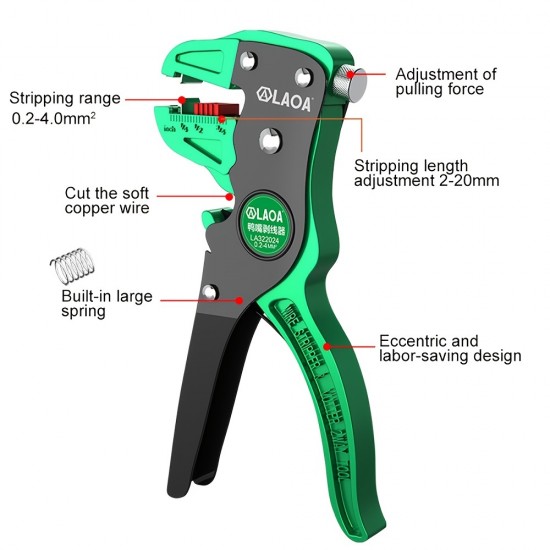 1pc Automatic Wire Stripper, Multi-functional Duckbill Wire Stripper, Electrician Stripper, Small Wire Cutter Crimping Tools (No Damage To The Wire Core)