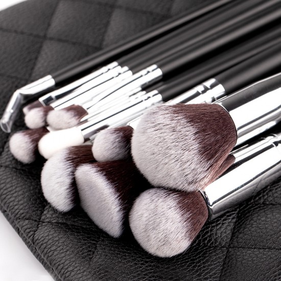 15pcs Professional Make-up Brushes Set Makeup Make Up Beauty Tools Soft Synthetic Hair With PU Leather Case