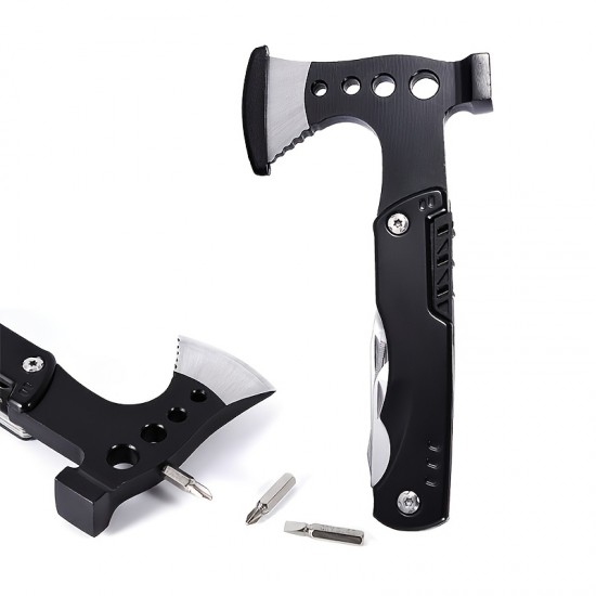 1pc Camping Multitool Hatchet Gadgets, Stainless Steel Long Handle Hammer, Survival Gear Durable Sheath