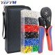 1 Set, Ferrule Crimping Tool Kit, AWG30-5 Self-adjustable Ratchet Wire Crimping Tool Kit Crimper Plier Set With 1900PCS Wire Terminals Crimping Connectors Wire End Ferrules